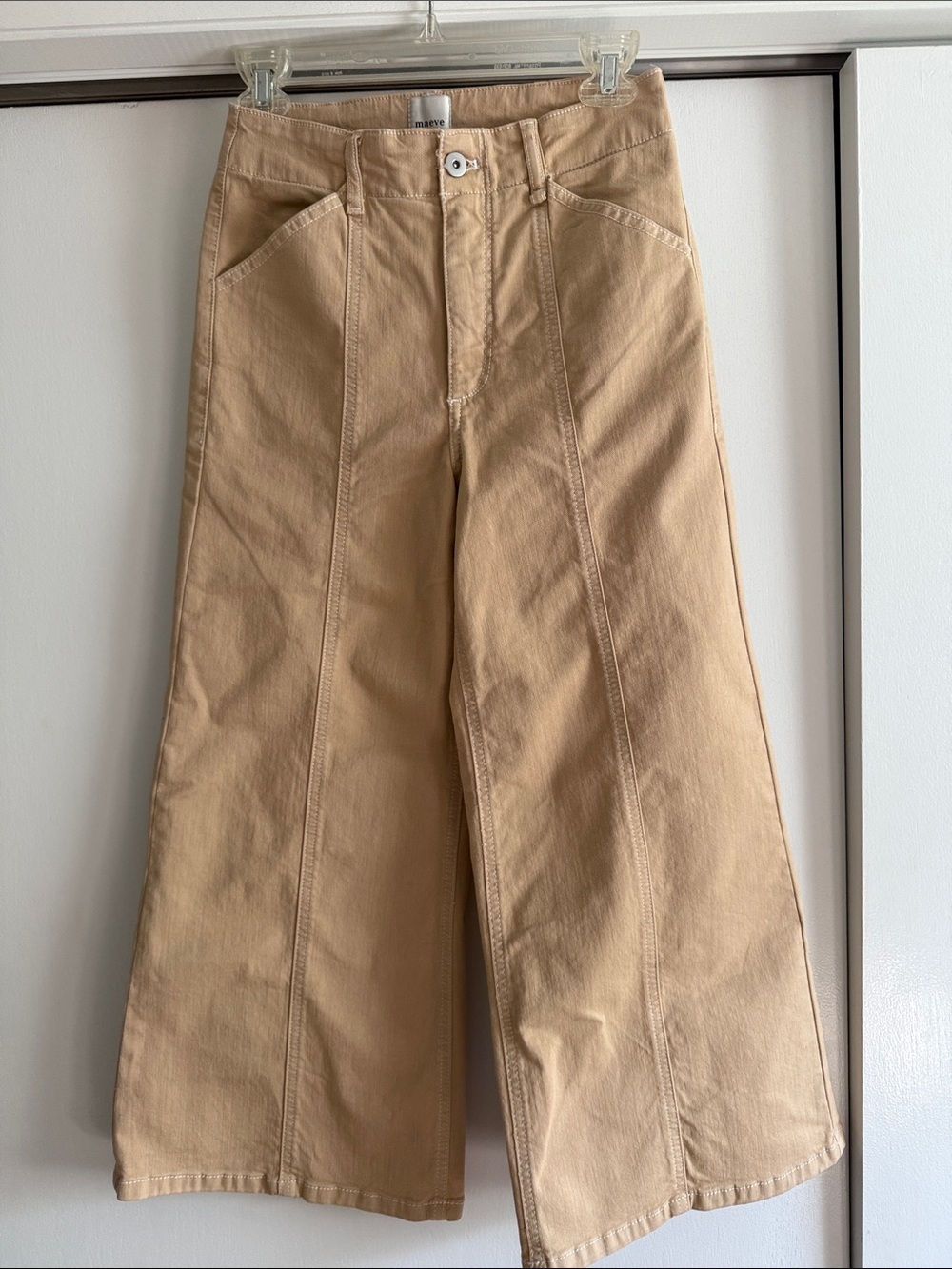 Anthropologie The Delaney Crop Clean-Seamed High-Rise Wide-Leg Jeans - Picture 3 of 6